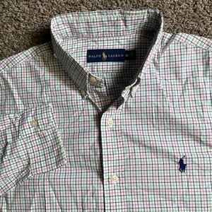 Camisa Ralph Lauren Para Hombre Manga Larga Con Botones Mediana Negocios Informal Preppy - Imagen 1 de 7