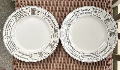 Ideal Ironstone Ware IDL Bros 2 复古法国餐厅菜单小酒盘 — 第 1/4 张图片