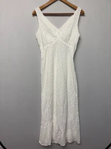 NWT Princess Polly Women Long Maxi Dress Size US 6 UK 10 White Cotton D022 -23 - Picture 1 of 16
