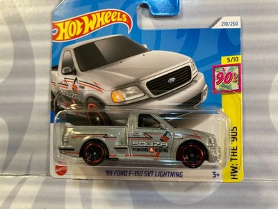 2024 Hot Wheels ''HW THE '90S'' #210 = `99 FORD F-150 SVT LIGHTNING = PLATEADO sc Foto 1 de 2