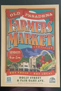 Alte Pasadena Bauernmarkt Werbung Sammelkarte - Bild 1 von 2