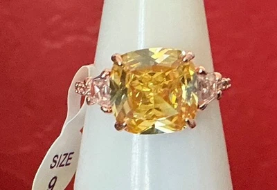 Anillo Bomb Party “Waves Of Wonder” RG97808 Limón Circonita Placa Oro Rosa Talla 9 Foto 1 de 3