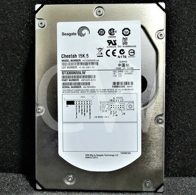 Seagate Cheetah HDD ST3300655LW 15K.5 300GB 3.5" U320 SCSI HARD DRIVE - Image 1 of 2