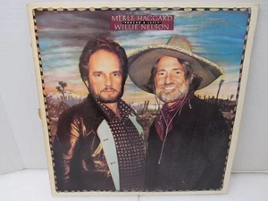 Willie Nelson Merle Haggard Poncho & Lefty Epic FE-37958 1982 1st Press Vinyl LP - Picture 1 of 7