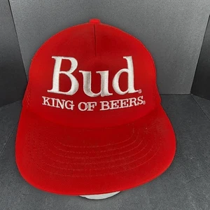 Sombrero de camionero Bud King Of Beers rojo Snapback - Imagen 1 de 8