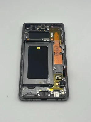 Repuesto de pantalla táctil LCD negra con punto de marco medio para Samsung Galaxy S10 Foto 1 de 3