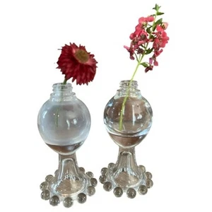 Vintage Imperial Kerzendocht Klarglas Mini Vase Salz Pfeffer Flasche Retro Alchemist - Bild 1 von 7