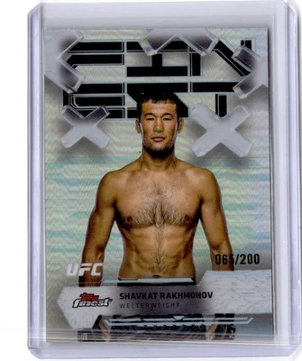 2025 Topps Finest UFC - Blue Refractors #3 Shavkat Rakhmonov #/200 - Image 1 of 2