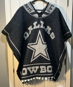 Poncho calcio Dallas Cowboys Sarape Jorongo fatto a mano unisex - Foto 1 di 5