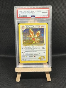 Pokémon TCG Lt. Surge's Fearow Card 7/132 Gym Heroes Holo Excellent PSA 8 - Picture 1 of 2