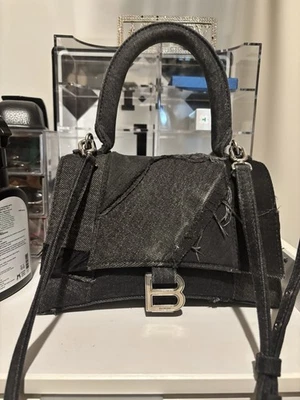 Balenciaga Small Denim Hourglass Bag - Image 1 of 4