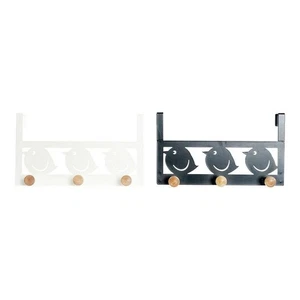Perchero para Puertas DKD Home Decor 8424001835553 Pájaros Blanco Negro Metal - Imagen 1 de 3