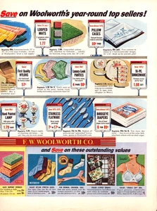 F. W. Woolworth Co. Sale Ad Prices Outstanding Values Vintage Print Ad 1956 - Picture 1 of 4
