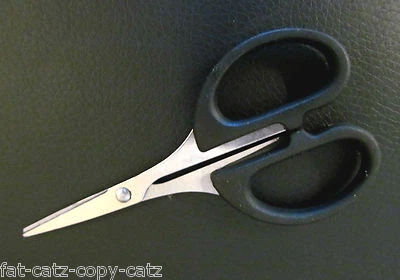 FAT-CATZ-COPY-CATZ PICCOLO ABBIGLIAMENTO CASA UFFICIO MANICO NERO 10cm FORBICI ACCIAIO INOX OMAGGIO UKP&P