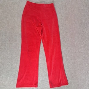 Girl Connection Velour Girl's Pants Stretch Size XL 14/16 Red Cotton Polyester - Picture 1 of 9