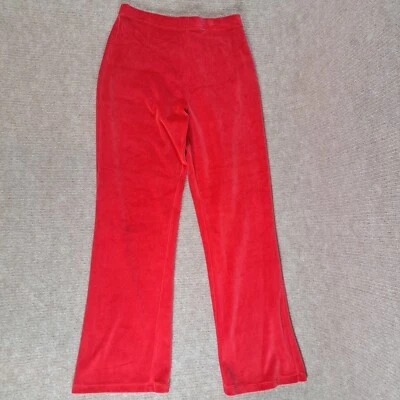 Girl Connection Velour Girl's Pants Stretch Size XL 14/16 Red Cotton Polyester - Image 1 of 4