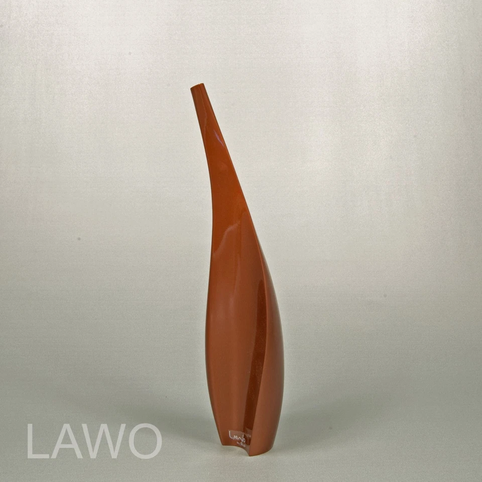 10.4.250 Lacquervase Vase LAWO Braun Metallic Holz NEU - Bild 1 von 1