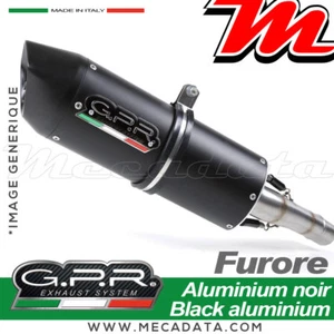 Ligne complète échappement GPR FURORE Aluminium noir YAMAHA YBR 125 I.E. 2007 - Photo 1/1