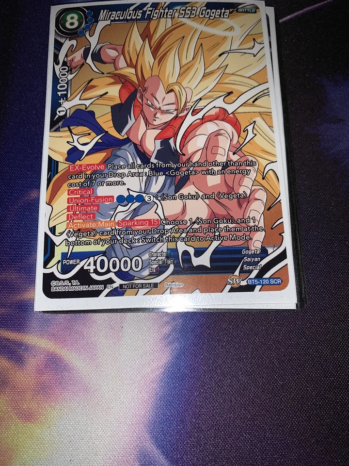 Dragon Ball Super Singles - Miraculous Fighter SS3 Gogeta - BT5-120 SCR Revision - Image 1 of 1