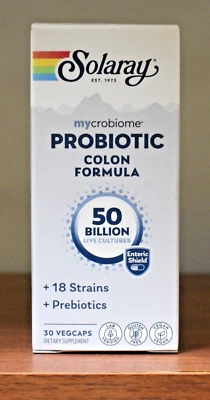 Solaray Microbioma Probiótico Colon 50 Mil millones de UFC 30 Cápsulas Microbioma VegCapsulas Foto 1 de 4