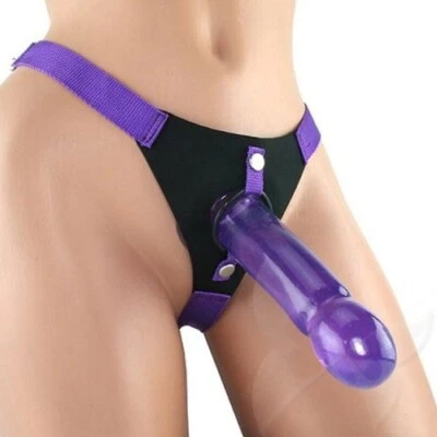 Juego de arnés y dong de hielo púrpura Climax Luxury Strap-On. Ajustable Alta Calidad Foto 1 de 4