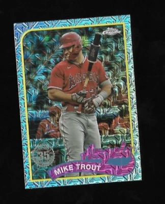 2024 Topps Series 1 Mike Trout Silver Pack Chrome Mojo Refractor #T89C-17 - Image 1 of 2