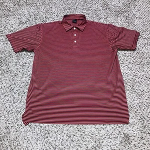 Dunning Golf Herren Poloshirt Größe 2XL rot gestreift kurzarm - Bild 1 von 6