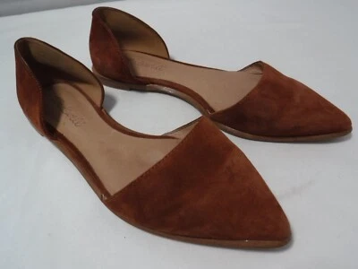 GA13 Mujer Madewell Marrón Óxido Gamuza Punta D'Orsay Planos Abiertos Talla 6.5 Foto 1 de 4