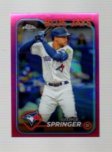 2024 TOPPS CHROME GEORGE SPRINGER ROSA RIFRATTORE SCHEDA PARALLELA #134 - Foto 1 di 1