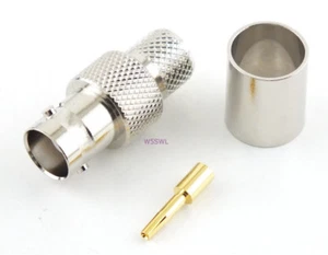 Engarce conector coaxial hembra BNC LMR-400 - vendedor de radioaficionados de EE. UU. - Imagen 1 de 1