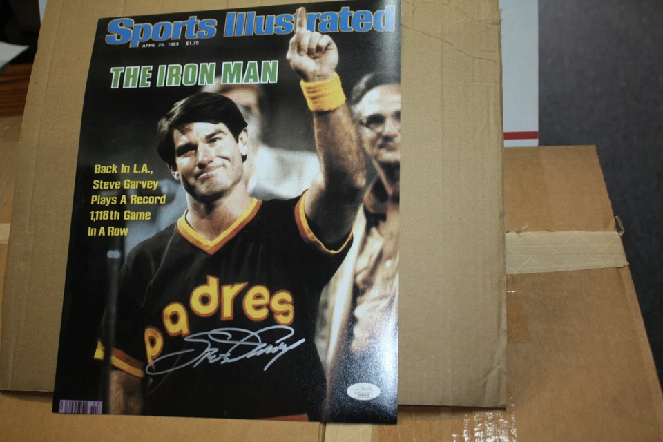 SAN DIEGO PADRES STEVE GARVEY SIGNED 11X14 PHOTO SPORTS ILLUSTRATED COVER JSA - Image 1 of 1