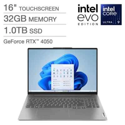Portátil Lenovo IdeaPad Pro 5 16"" 120HZ OLED 2K Ultra 9 185H 32 GB 1 TB RTX 4050 Foto 1 de 4