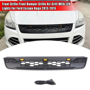 Mit 3 LED Leuchten Frontstoßstange Lufteinlassgitter für 13-15 Ford Escape Kuga - Bild 1 von 11