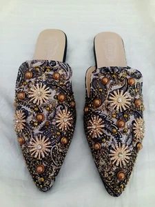Ladies Bejeweled Mules: size 8 - Picture 1 of 11