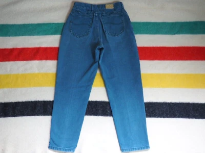 VTG 80s 90s LEE Spruce Green Teal USA High Waist Mom 27x26 Jeans Pants Womens - Image 1 of 4
