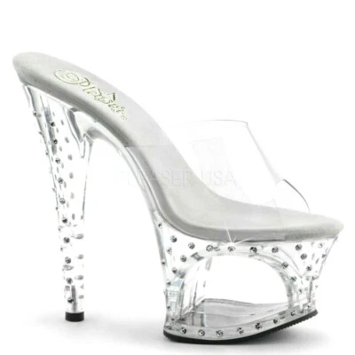 Pleaser Mujer Moon 701SDT/C/M Transparente/Transparente PVC  Foto 1 de 4