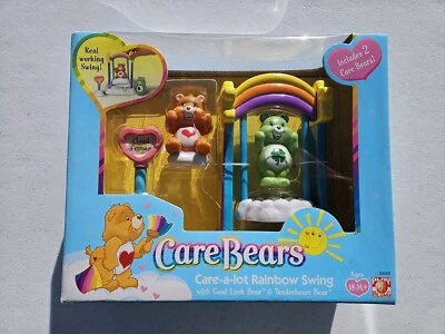 Care Bears~Care a Lot Rainbow Swing~Good Luck Bear + Tenderheart Bear~NEW In Box - Image 1 of 4