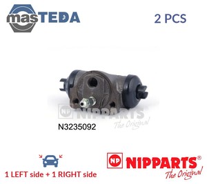 2x NIPPARTS DRUM WHEEL BRAKE CYLINDER PAIR N3235092 L FOR MITSUBISHI OUTLANDER I