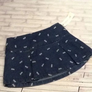 Falda/Skort Scooter Plisado Libélulas Denim Toughskins Niñas S Pequeño - Imagen 1 de 4