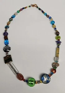 ANTICA MURRINA NECKLACE MULTICOLOR MURANO GLASS - Picture 1 of 7
