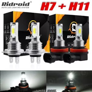 LED H7 H9 Headlight White Bulbs Light for Suzuki GSXR600 750 2006-2007 2011-2019 - Picture 1 of 13
