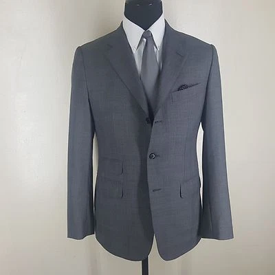 Abrigo deportivo a medida ASTOR & BLACK Scabal 130's lana 3 Btn ventilaciones laterales - ajuste 39 R Foto 1 de 4