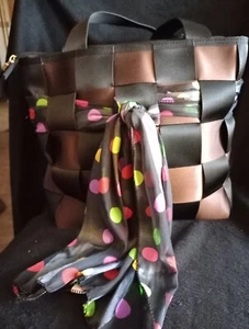 Comely schwarz & braun Sicherheitsgurt Tasche/Handtasche Neu - Bild 1 von 8