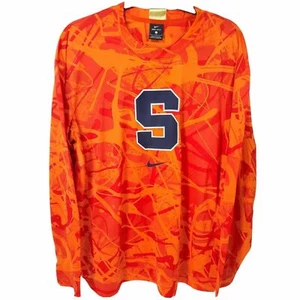 Nike Syracuse Orange Elite Dri-Fit Long Sleeve Team Issued Warm Up Shirt XL-Tall - Picture 1 of 9