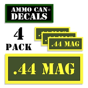 44 MAG Ammo Can 4x Labels Ammunition Case 3"x1.15" stickers decals 4 pack AG - Picture 1 of 1