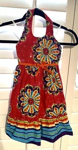 Blueberi Boulevard colorful Size 5 Girls Halter Dress - Picture 1 of 9