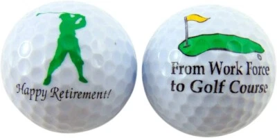 Westmon Works Retirement Golf Balls Funny Gag Gift for Golfer Gift Pack, Set of
