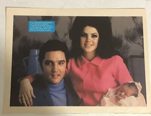 Elvis Presley Magazine Pinup Vintage Ephemera Elvis Priscilla Lisa Marie - Picture 1 of 2
