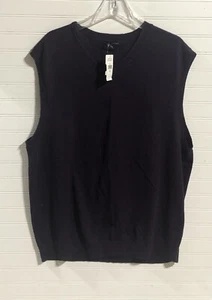 NUEVO CON ETIQUETAS Banana Republic Ciruela Púrpura Clásico Lana Merino Cuello en V Suéter Chaleco Hombres 2XL - Imagen 1 de 9