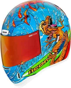CASCO INTEGRALE - ICON AIRFORM DINO FURY - OMOLOGATO ECE 2206 AEROGRAFATO - Picture 1 of 11